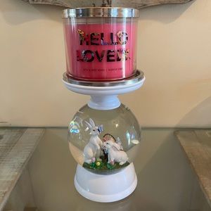 BBW globe candle holder bunnies